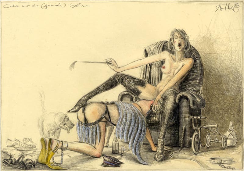 Leda und der (gemimte) Schwan
